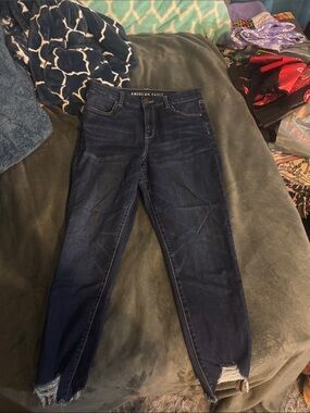 American Eagle Curvy Hi-Rise Dark Indigo Jegging Crop